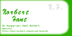 norbert hant business card